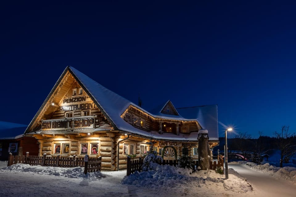 Property building, Winter, Parking