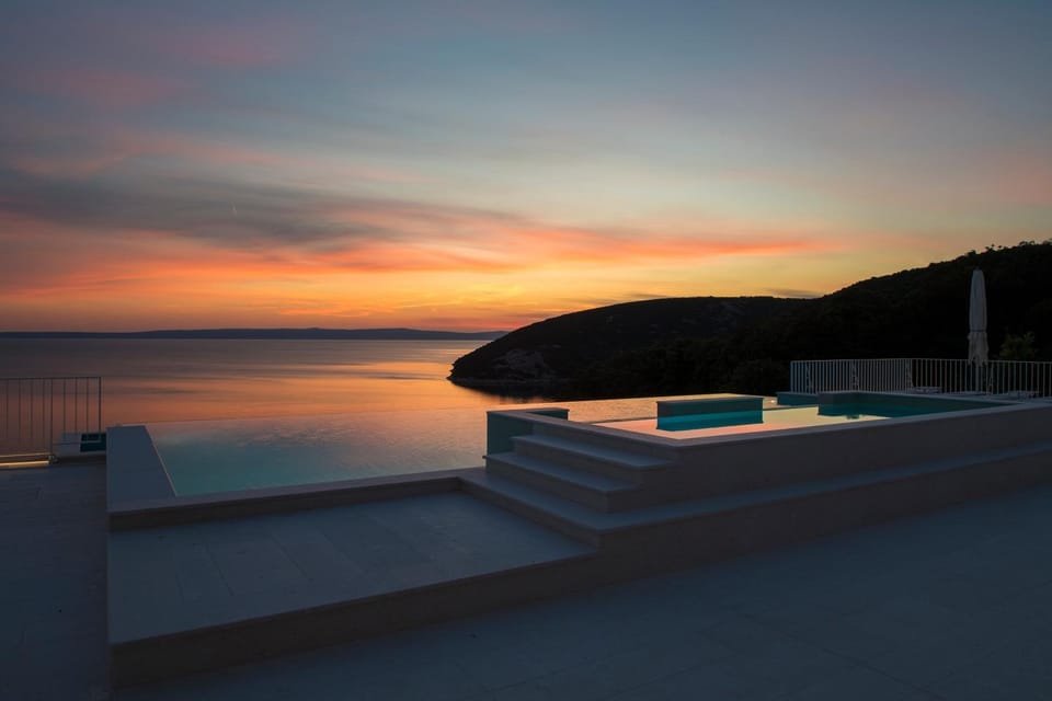 Swimming pool, Sunset