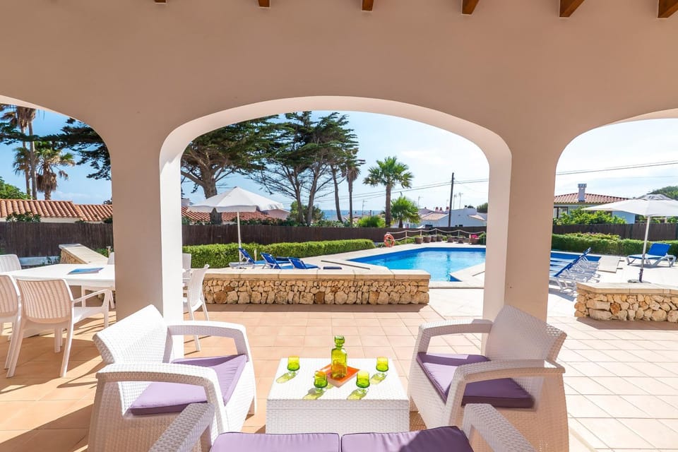Property building, Living room, Swimming pool