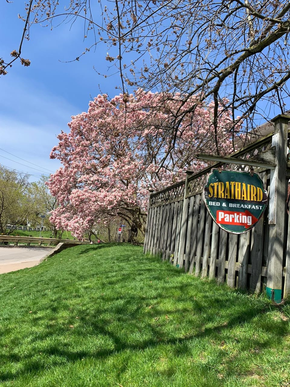 Property building, Spring, Property logo or sign, Natural landscape, Garden, Garden, Garden view