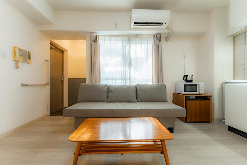 Living room, microwave