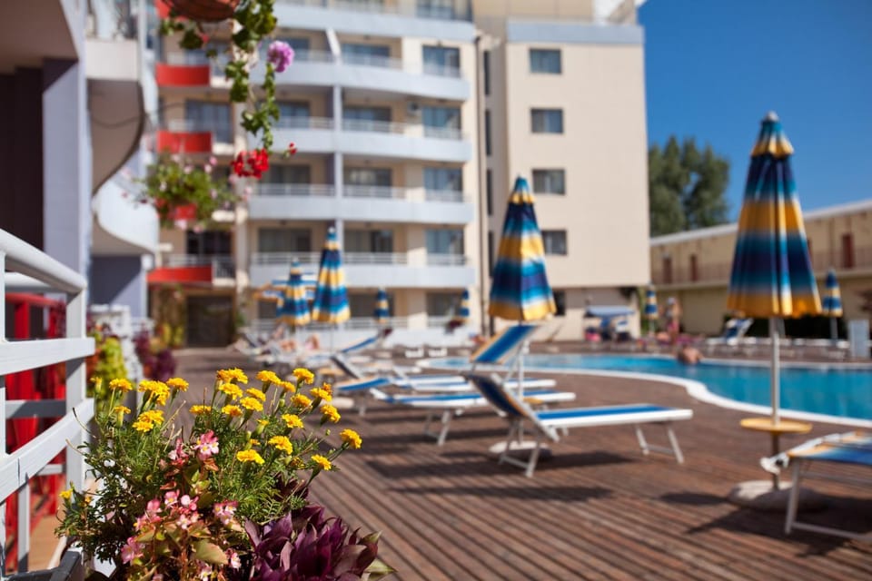 Patio, Garden, Swimming pool, sunbed