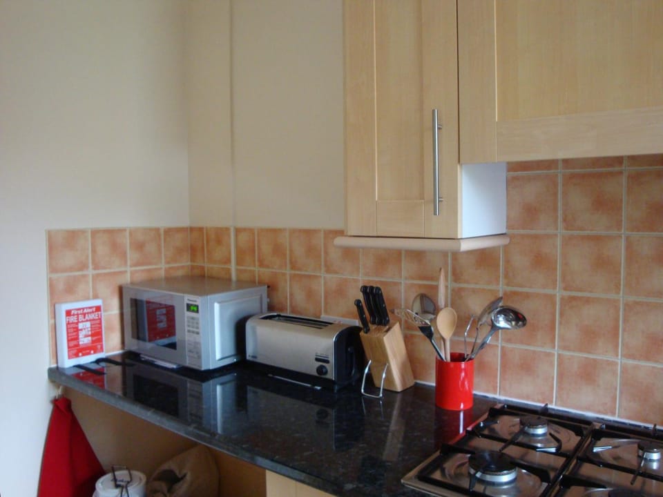 Kitchen or kitchenette, minibar, toaster