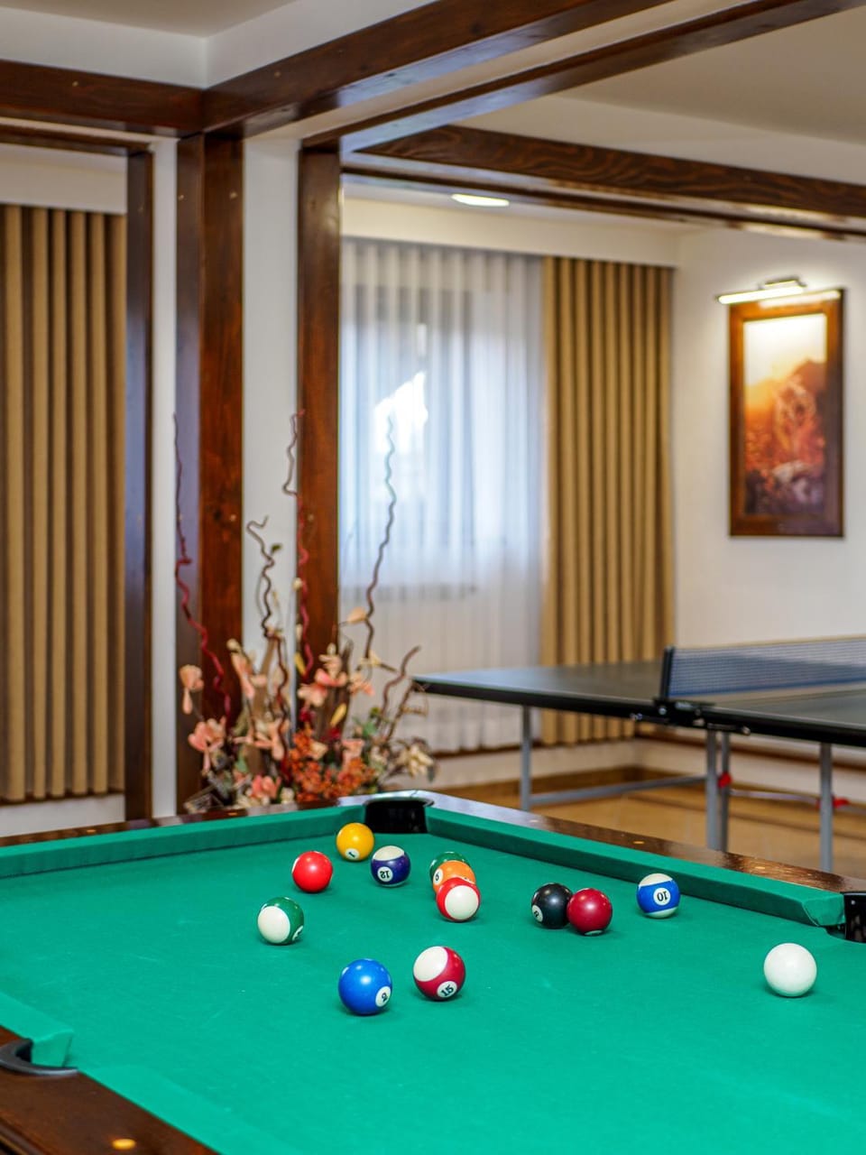 Activities, Billiard, Game Room, Table tennis, Seating area, Area and facilities