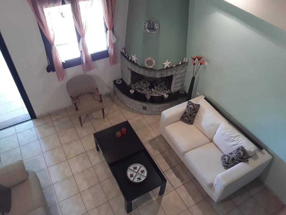 Bird's eye view, Living room, Seating area
