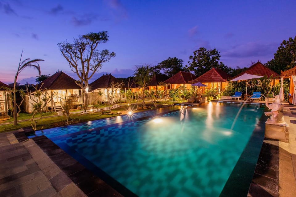 Swimming pool, Sunset