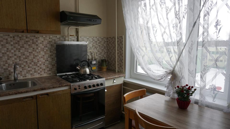 Kitchen or kitchenette, Dining area, stove