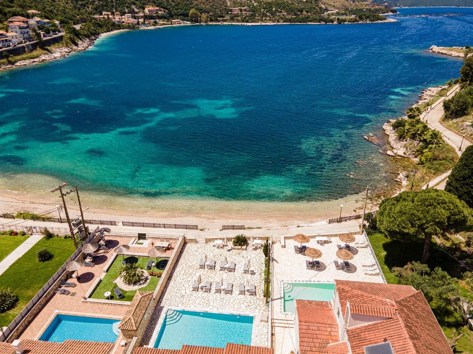 Natural landscape, Bird's eye view, Beach, Pool view, Sea view, Swimming pool, sunbed