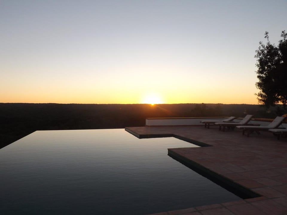 Pool view, Sunset