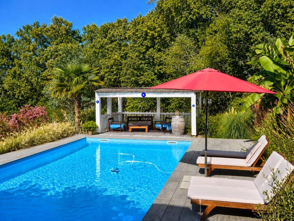 Patio, Summer, Garden view, Pool view, Swimming pool, sunbed