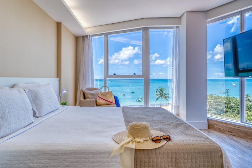 Bed, View (from property/room), Photo of the whole room, Bedroom, Sea view