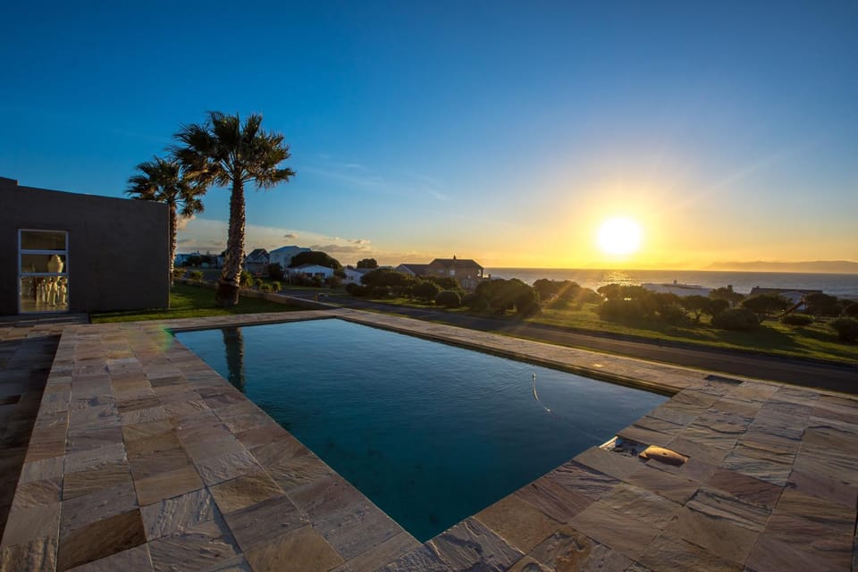 Winter, On site, Swimming pool, Sunset