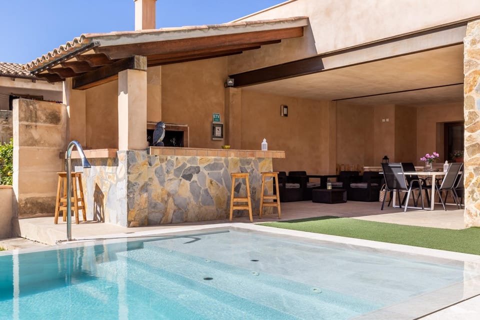 Property building, Living room, Swimming pool