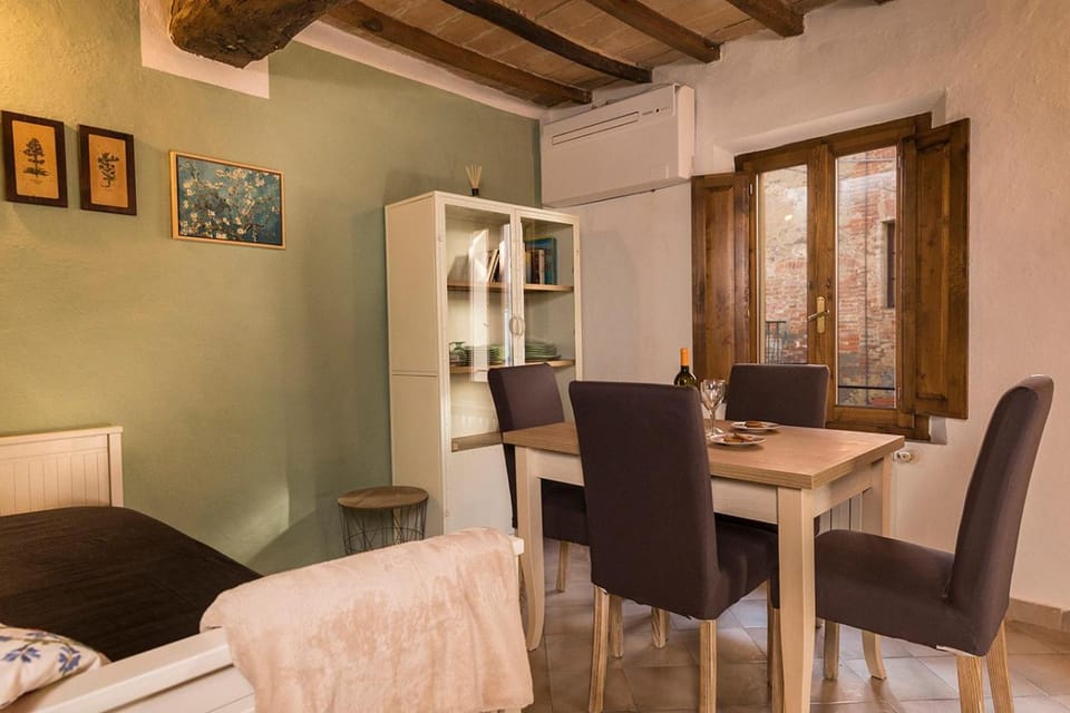 Bed, Living room, Dining area