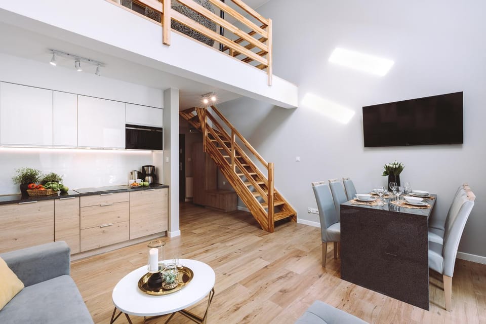 Kitchen or kitchenette, Living room, Dining area