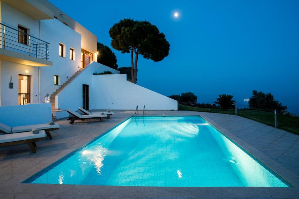 Property building, Pool view, Swimming pool, Swimming pool, Sunset