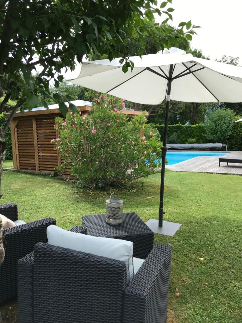 Patio, Garden, Pool view