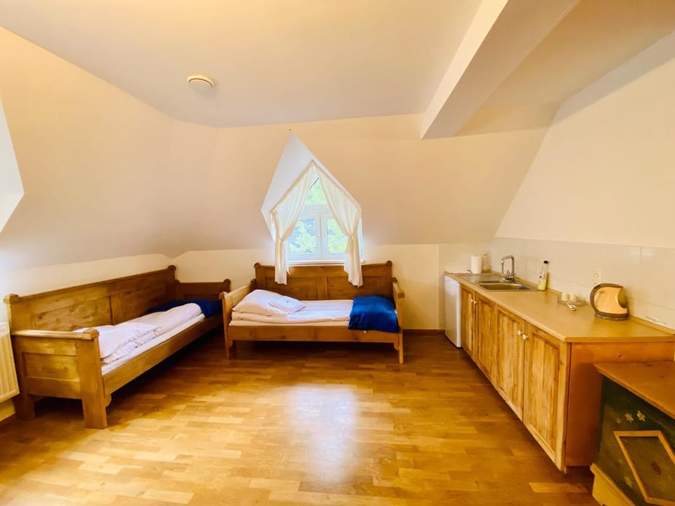 Bed, Kitchen or kitchenette, Photo of the whole room
