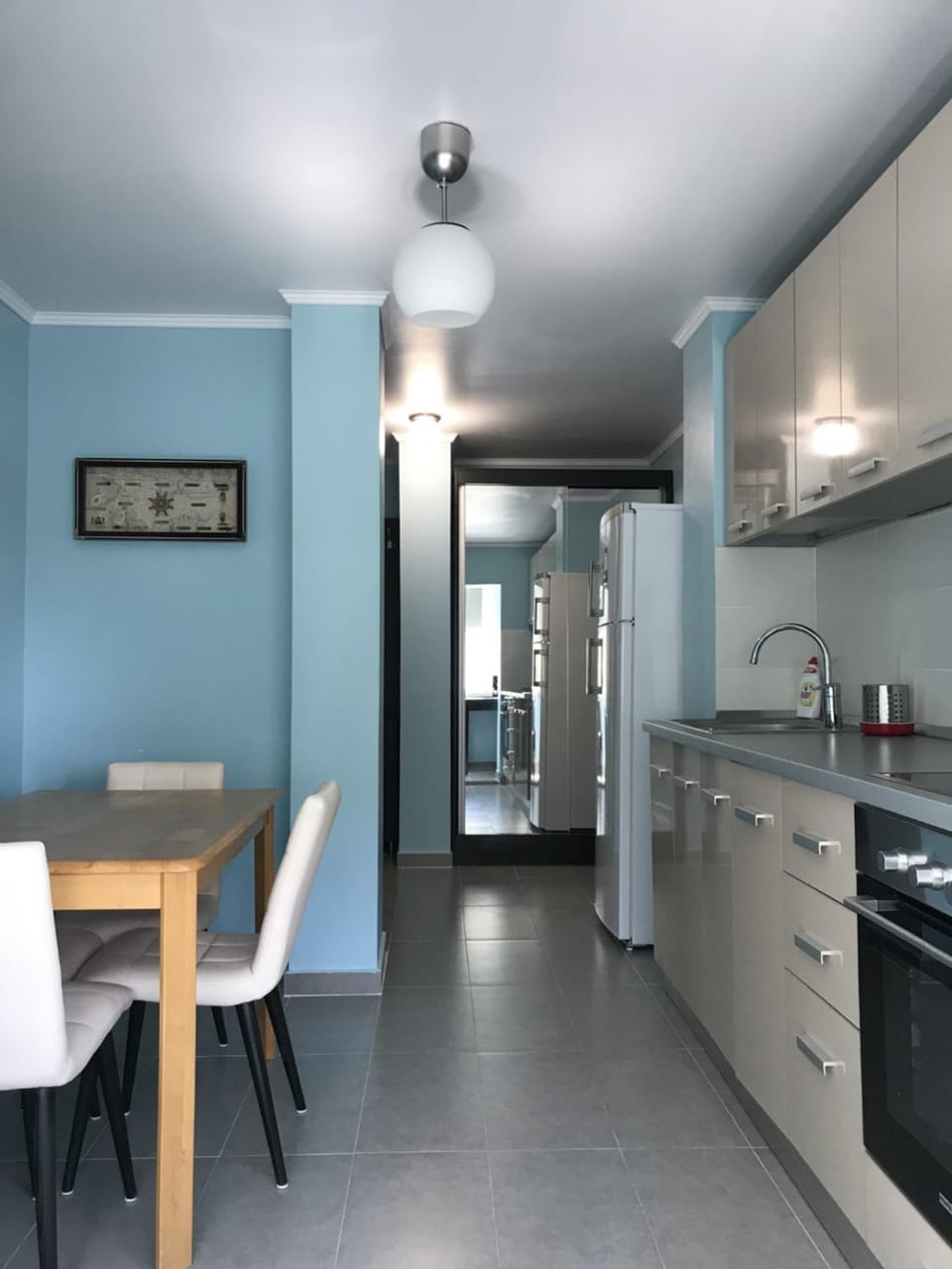 Dining area, oven, stove, kitchen