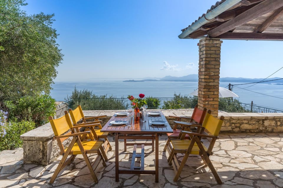 Patio, Day, Natural landscape, View (from property/room), Balcony/Terrace, Seating area, Dining area, Mountain view, Sea view