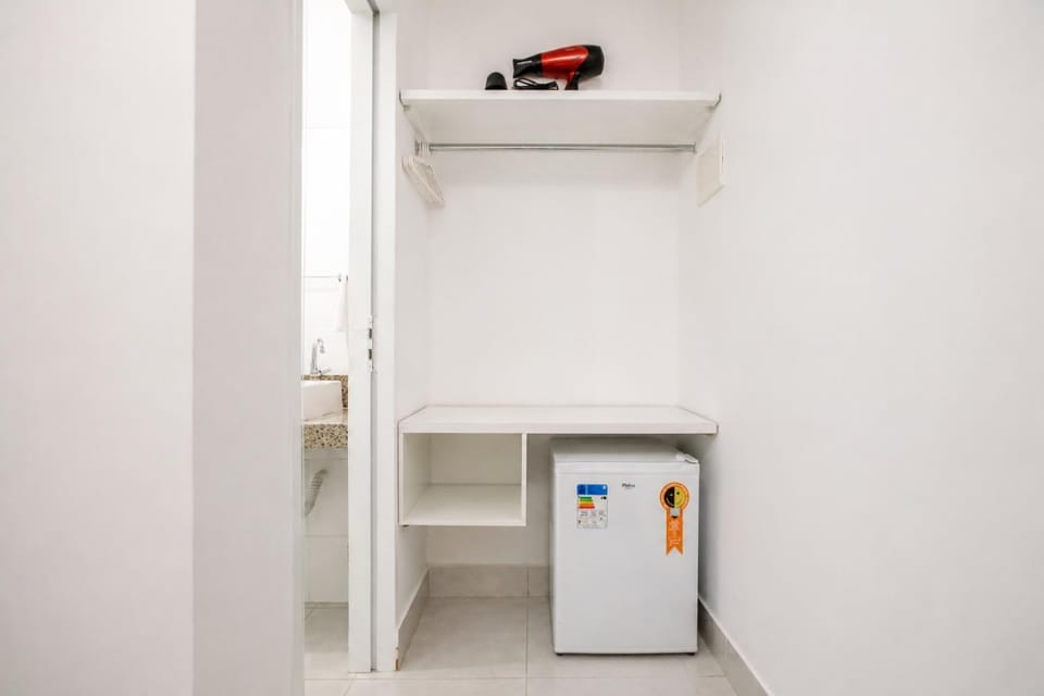 hair dryier, minibar, wardrobe