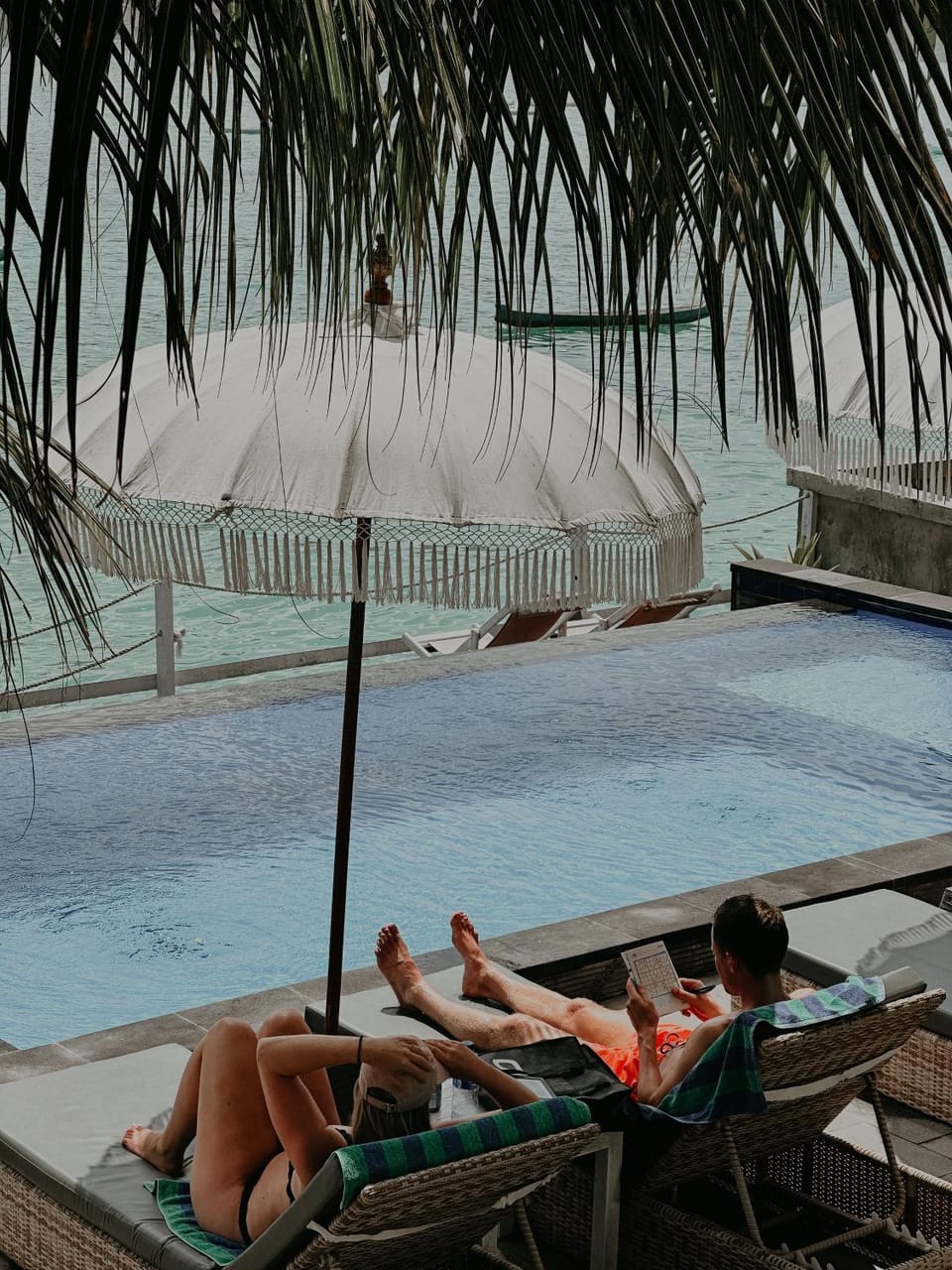 Day, People, Natural landscape, Pool view, Swimming pool, sunbed
