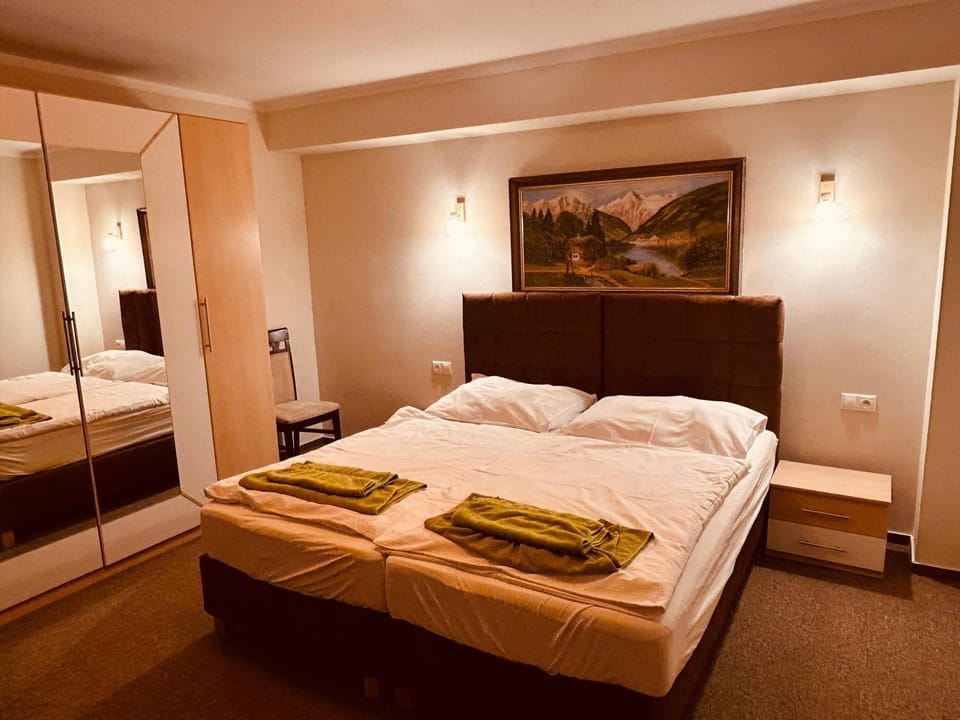 Bed, Photo of the whole room, Bedroom, towels, wardrobe