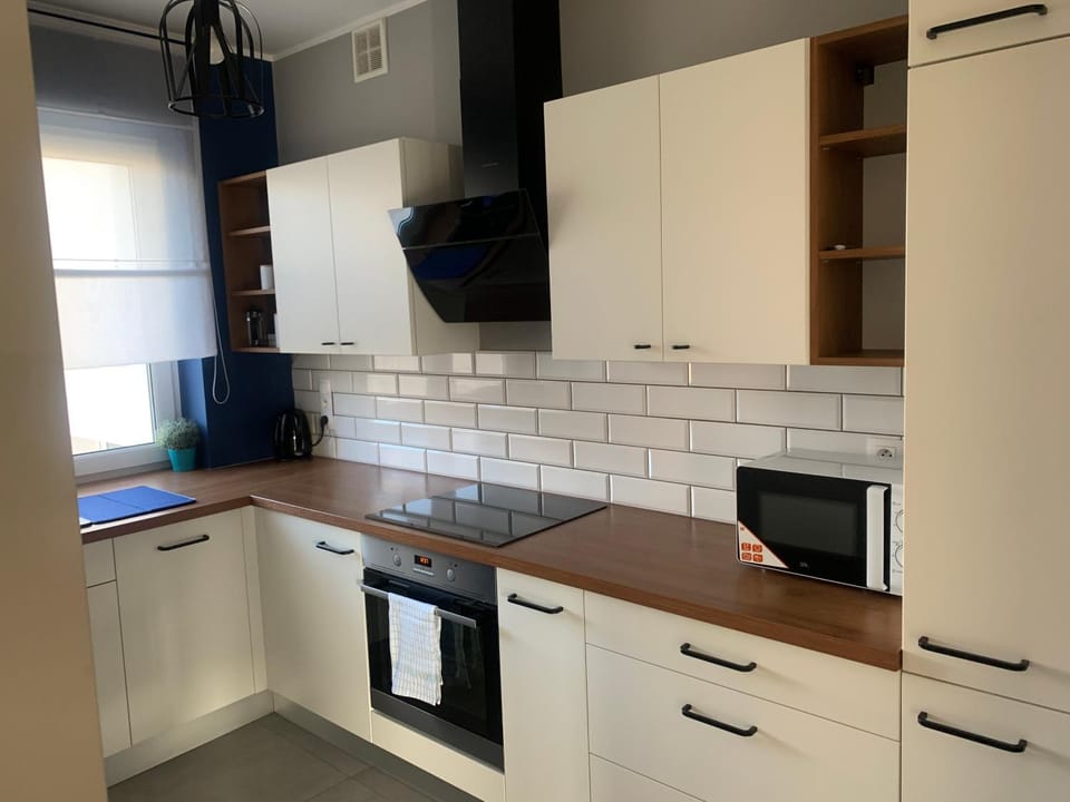 Kitchen or kitchenette, dishwasher, oven, stove