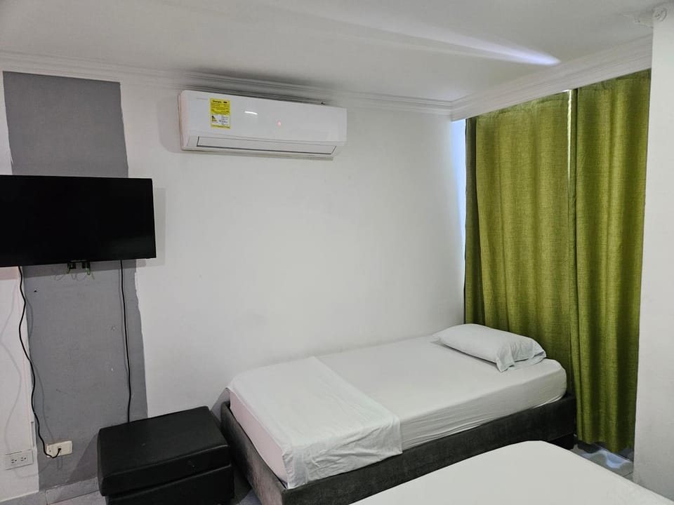 Bed, air conditioner