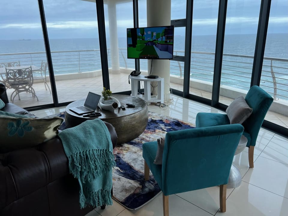 Living room, Seating area, Sea view