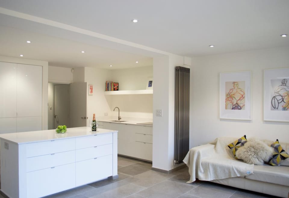 Kitchen or kitchenette, Living room, Dining area