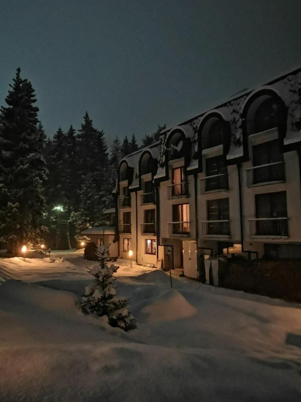 Property building, Winter, Street view