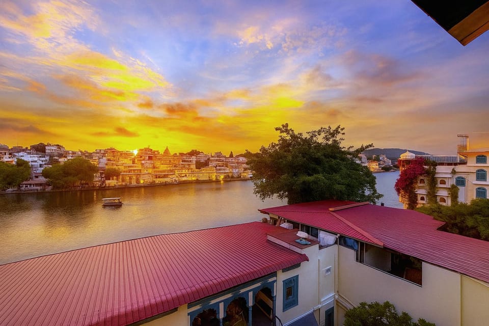 Lake view, Sunset