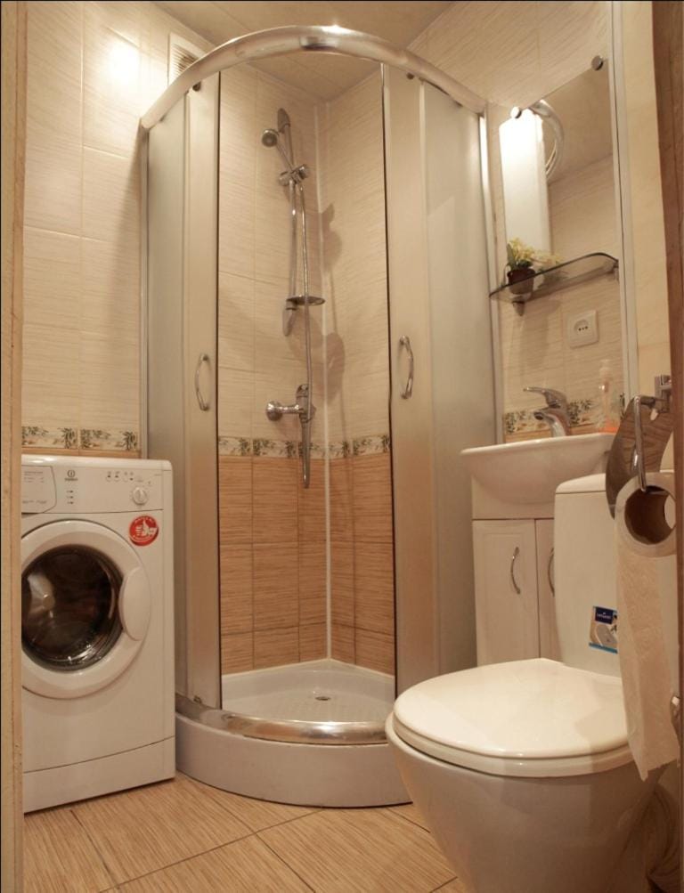Shower, Toilet, washing machine
