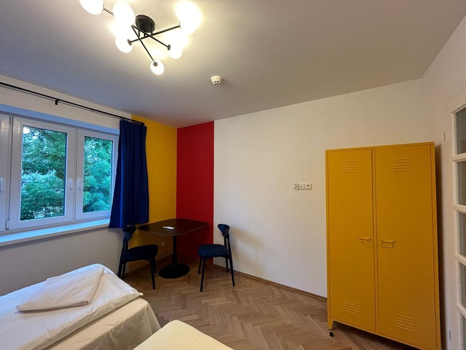 Bed, Photo of the whole room, Bedroom, wardrobe, air conditioner