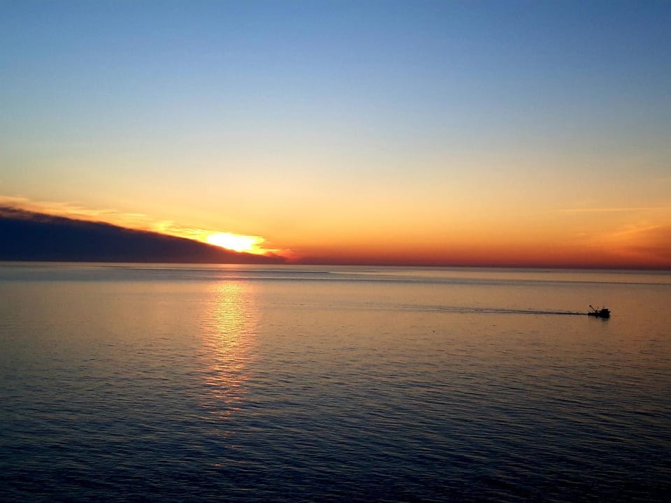 Beach, Sea view, Sunset
