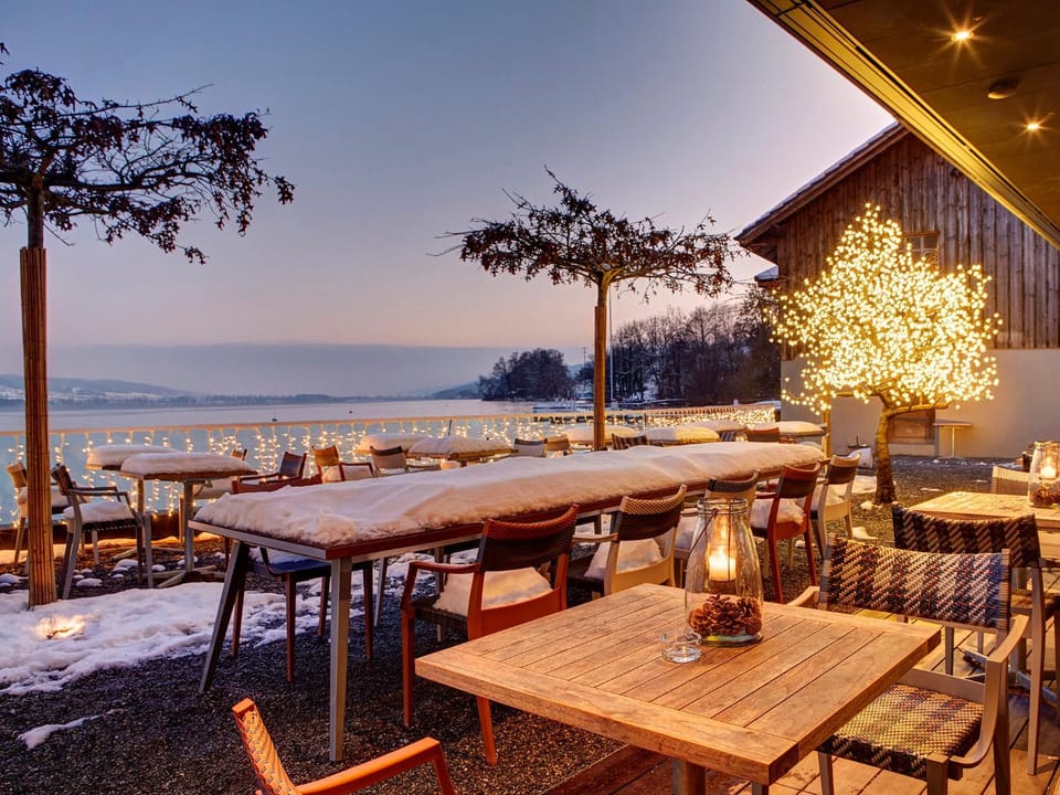 Winter, Balcony/Terrace, Lake view, Sunset