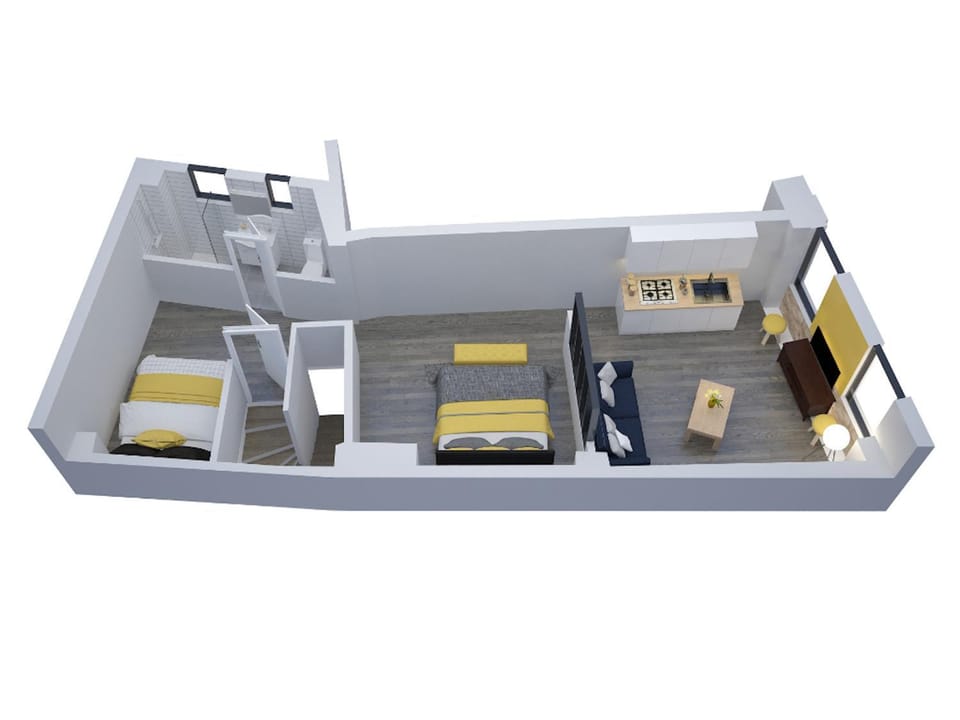 Bird's eye view, Floor plan