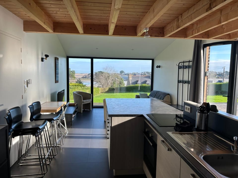 Garden view, Sea view, kitchen