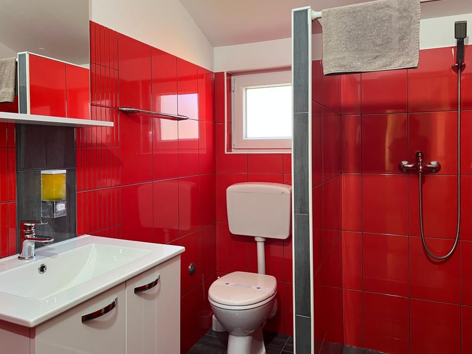 Shower, Toilet, Bathroom, hair dryier
