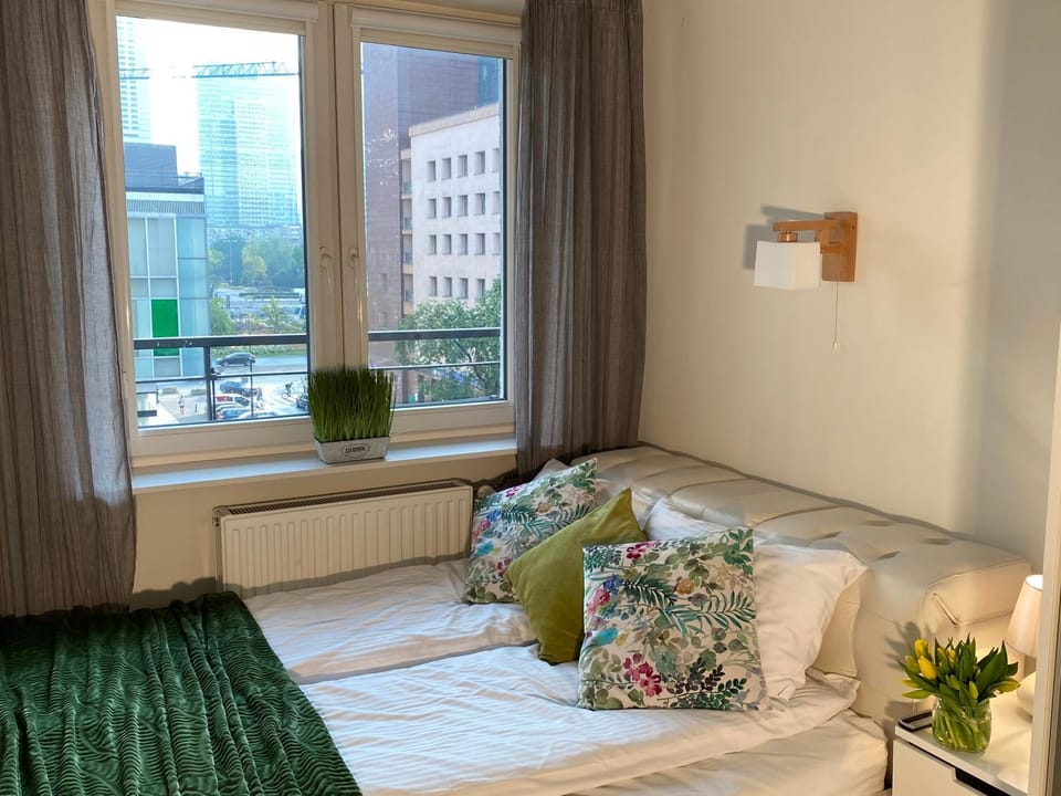 Bed, Photo of the whole room, Bedroom, City view