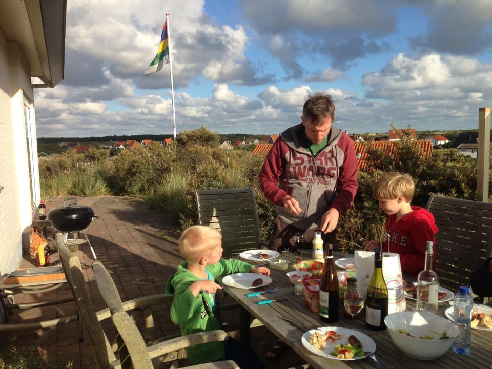 Patio, People, Natural landscape, Balcony/Terrace, Family