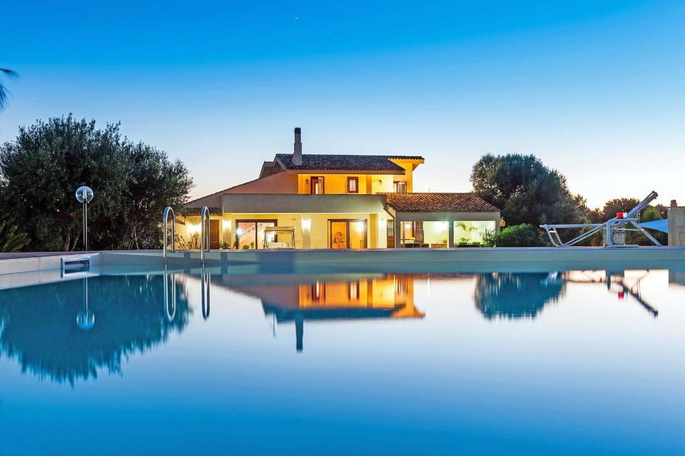 Swimming pool, Sunset
