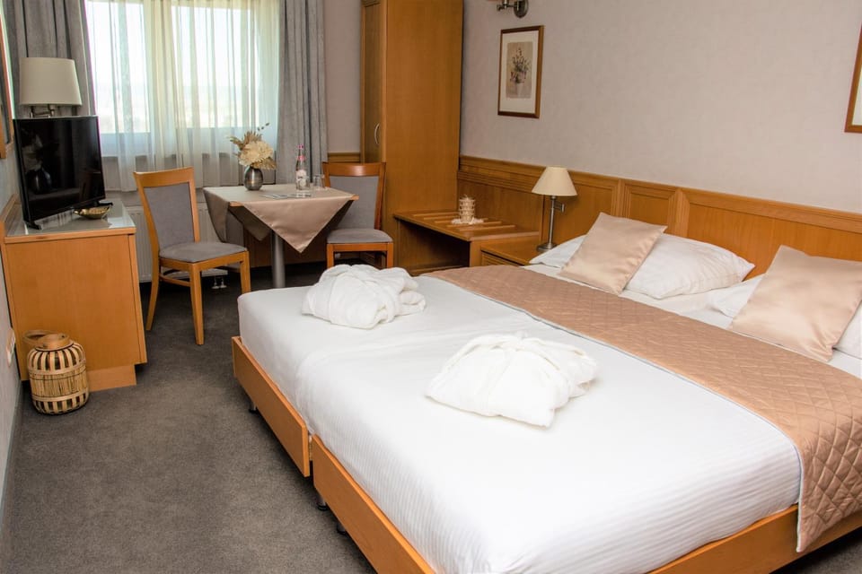 Bed, TV and multimedia, Photo of the whole room, towels