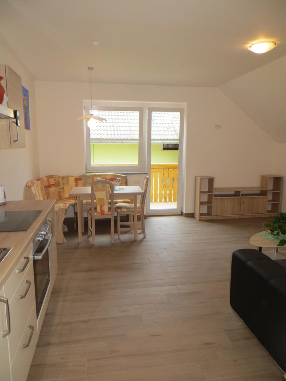 Kitchen or kitchenette, Living room, Seating area, Dining area, minibar, stove
