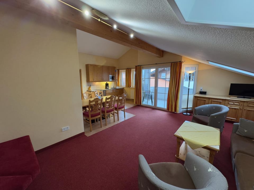 Kitchen or kitchenette, Living room, Dining area