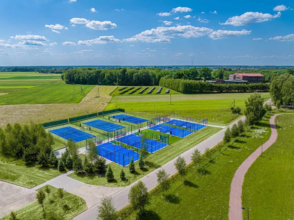 Natural landscape, Bird's eye view, Tennis court