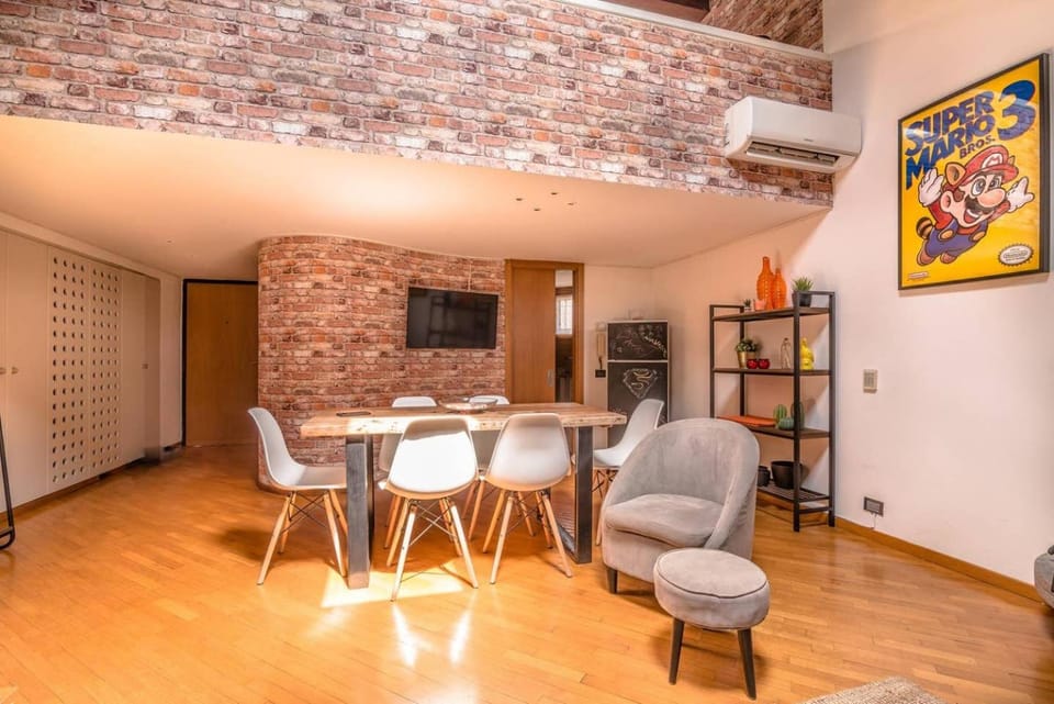 Dining area, air conditioner