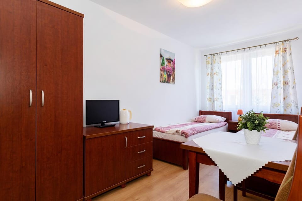 Bed, TV and multimedia, Photo of the whole room, wardrobe