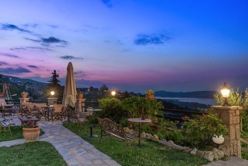 Natural landscape, Garden, Sunset